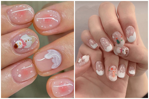 nail hồng pastel