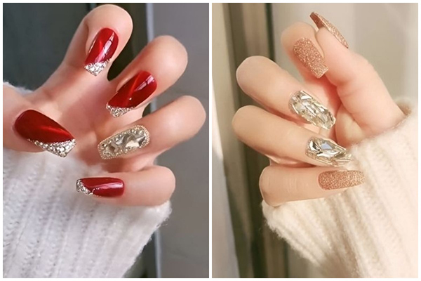 nail đính đá khối