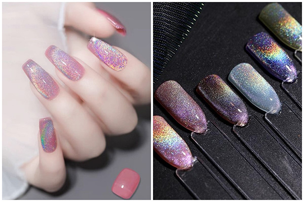 nail mắt mèo cầu vồng