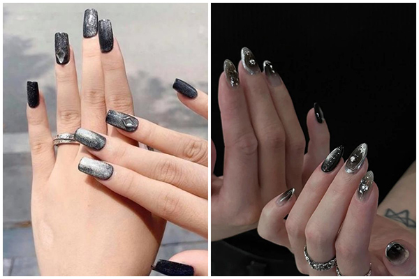 nail mắt mèo kim cương đen