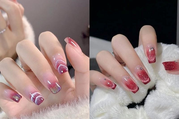 nail mắt mèo ombre