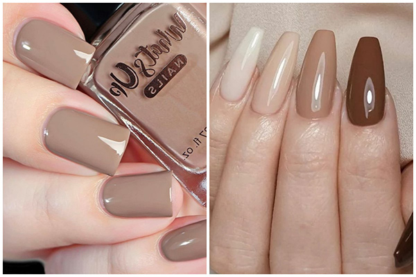 sơn gel màu nâu nude sang trọng