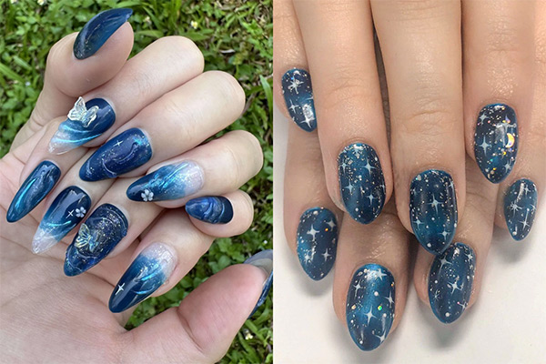 mẫu nail sao đêm
