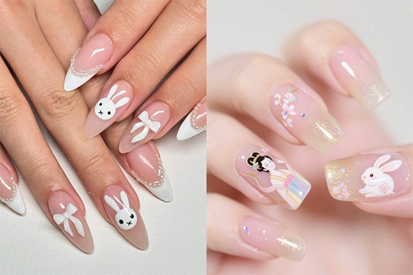 nail trung thu chị hằng thỏ ngọc