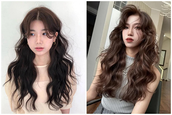 tóc uốn xoăn lơi sóng nước