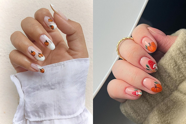 mẫu nail bí ngô