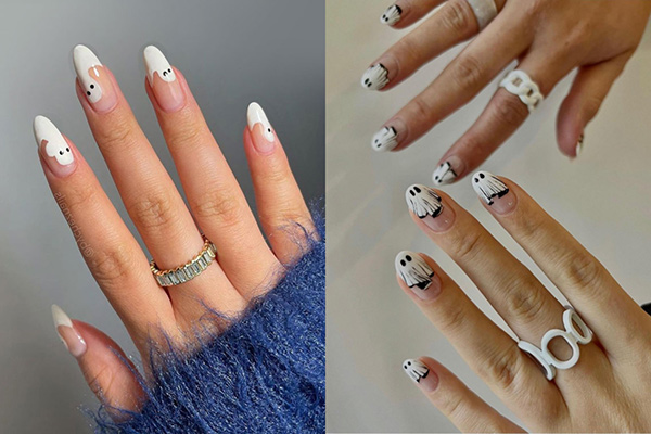 mẫu nail quái vật halloween