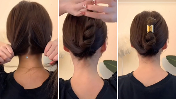 tóc thắt kẹp càng cua