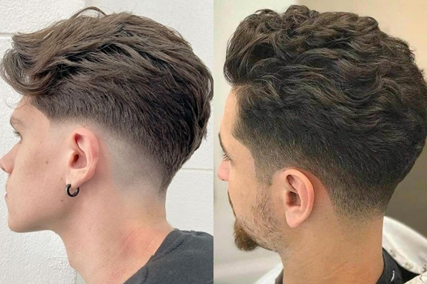 kiểu tóc short quiff uốn xoăn