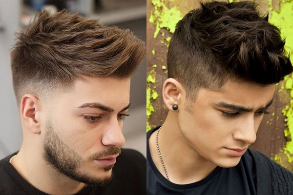 tóc short quiff uống phồng chân tóc