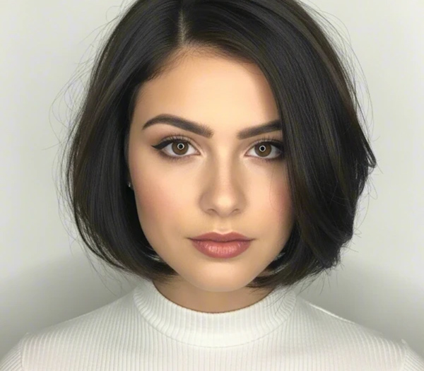 tóc bob vuông uốn cụp