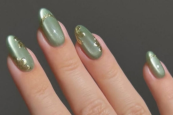 nail mắt mèo xanh lá