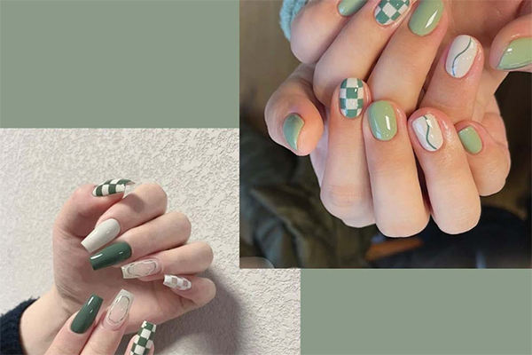 nail vẽ caro
