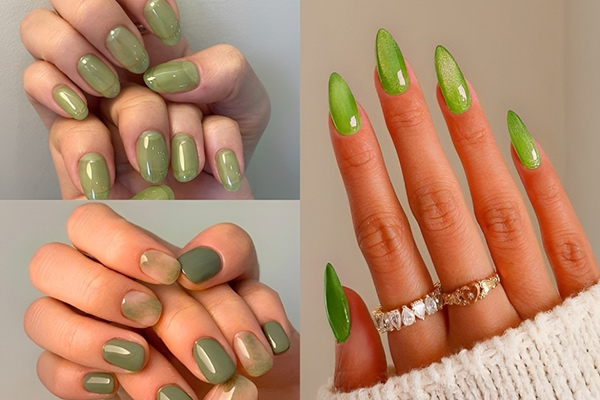nail xanh lá thạch