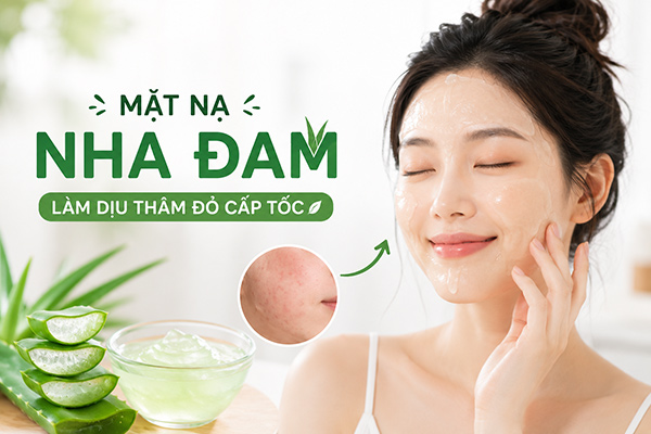 cách hết thâm mụn bằng đắp mặt nạ nha đam