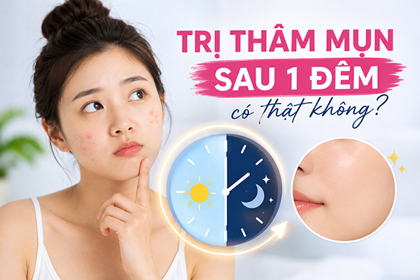 trị thâm mụn sau 1 đêm có thật không