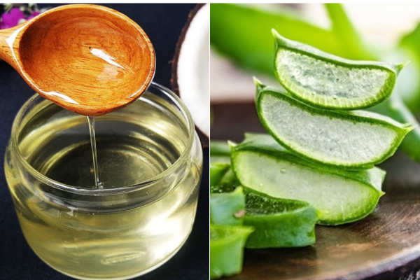ủ tóc với dầu dừa và nha đam